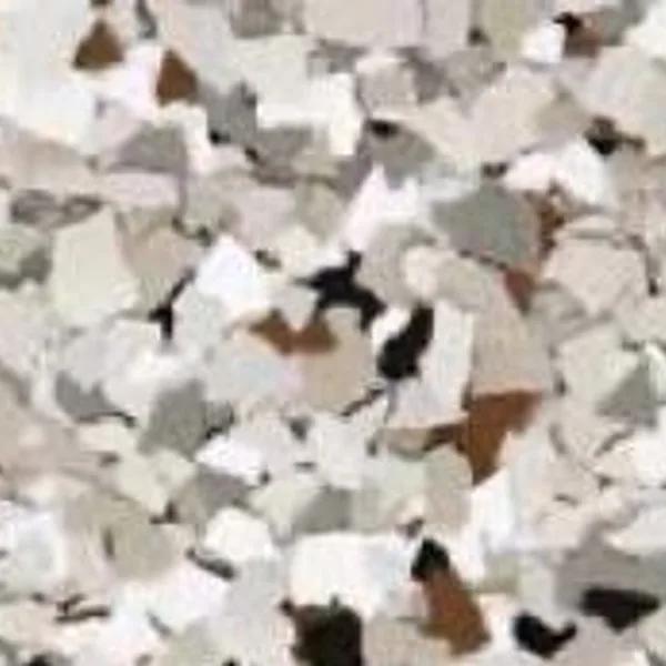 Coyote decorative flake floor finish